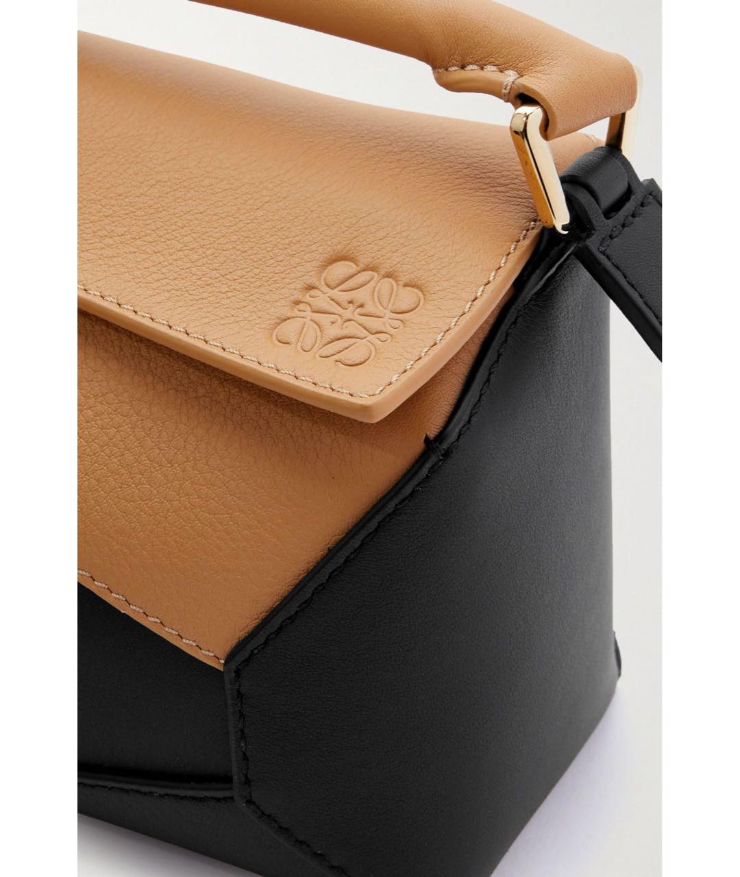 LOEWE Черная кожаная сумка с короткими ручками, фото 2