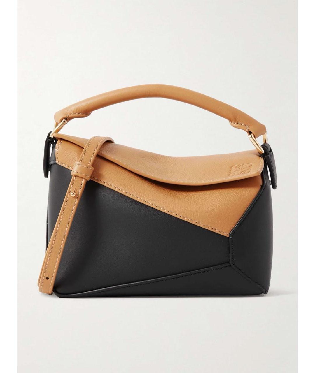 LOEWE Черная кожаная сумка с короткими ручками, фото 7