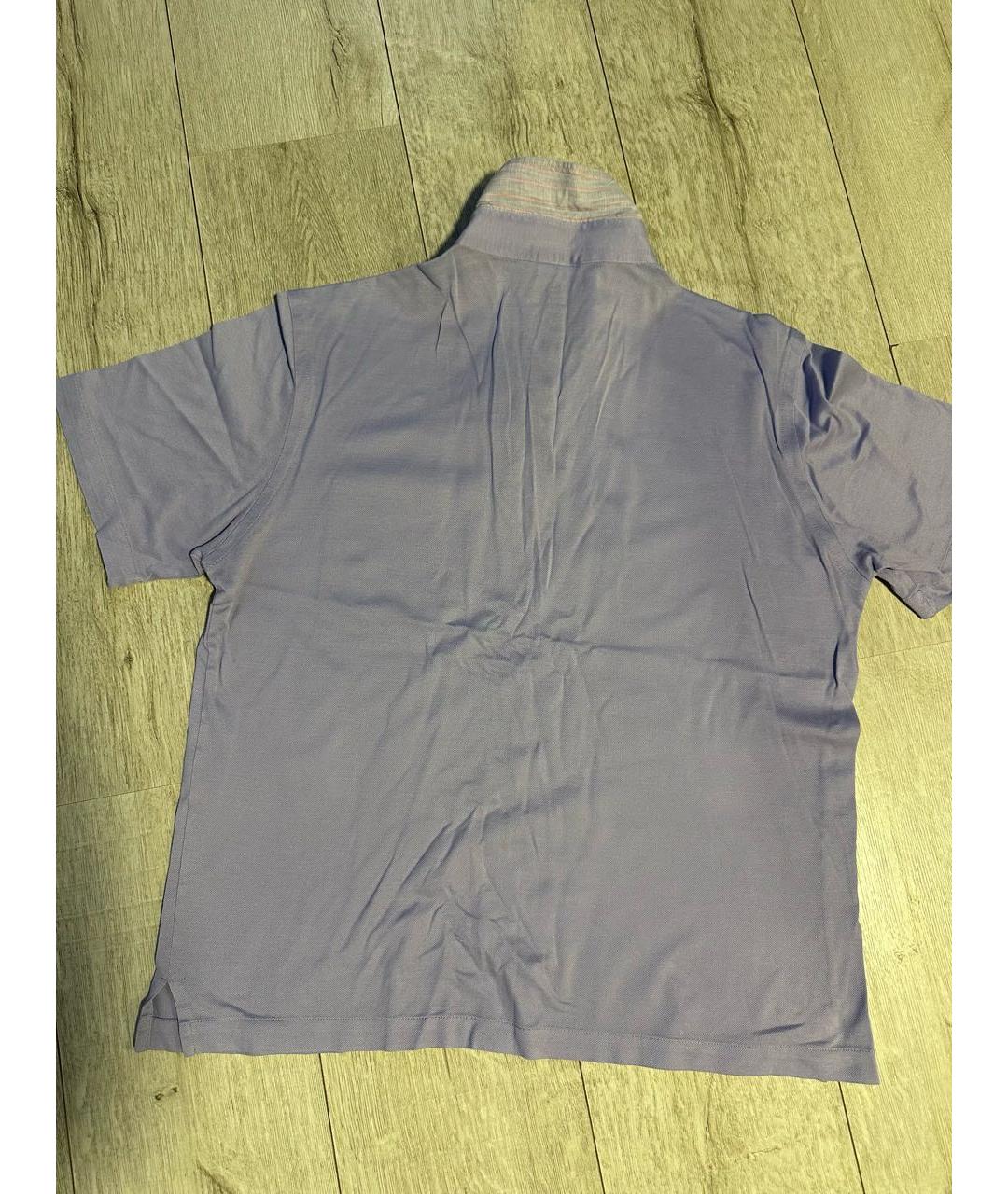 BRIONI Хлопко-леновое поло с коротким рукавом, фото 2