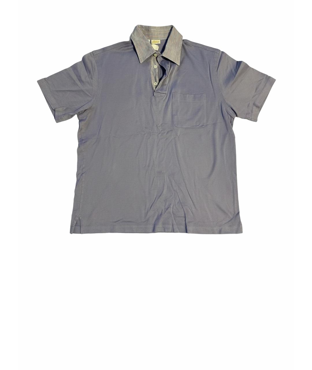 BRIONI Хлопко-леновое поло с коротким рукавом, фото 1