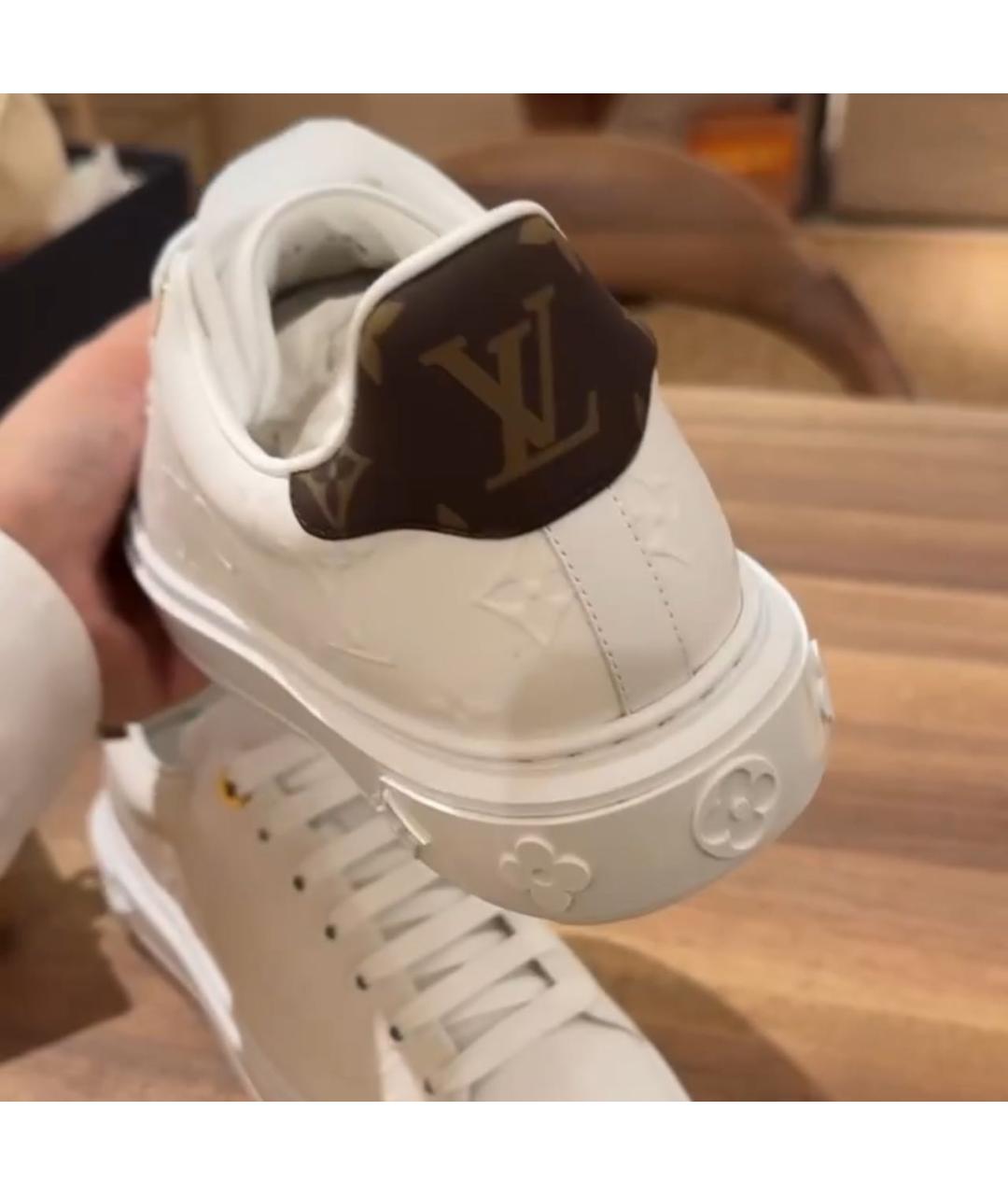 LOUIS VUITTON Белые кожаные кеды, фото 4