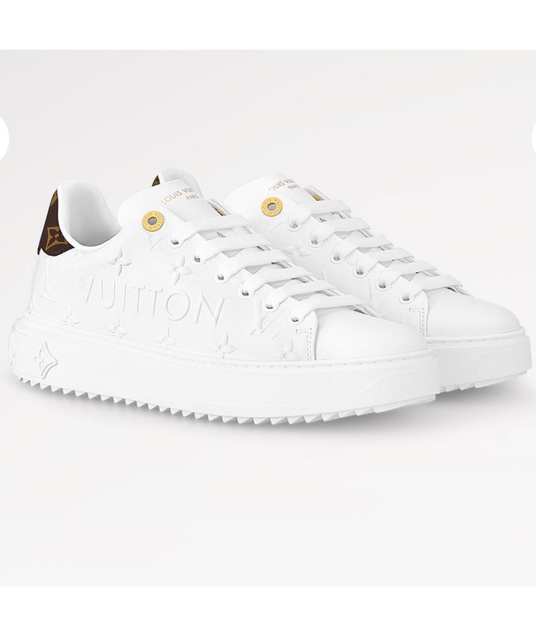 LOUIS VUITTON Белые кожаные кеды, фото 5