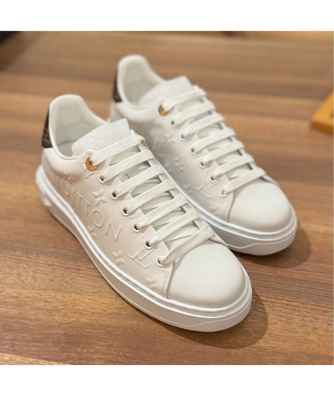 LOUIS VUITTON Белые кожаные кеды, фото 2