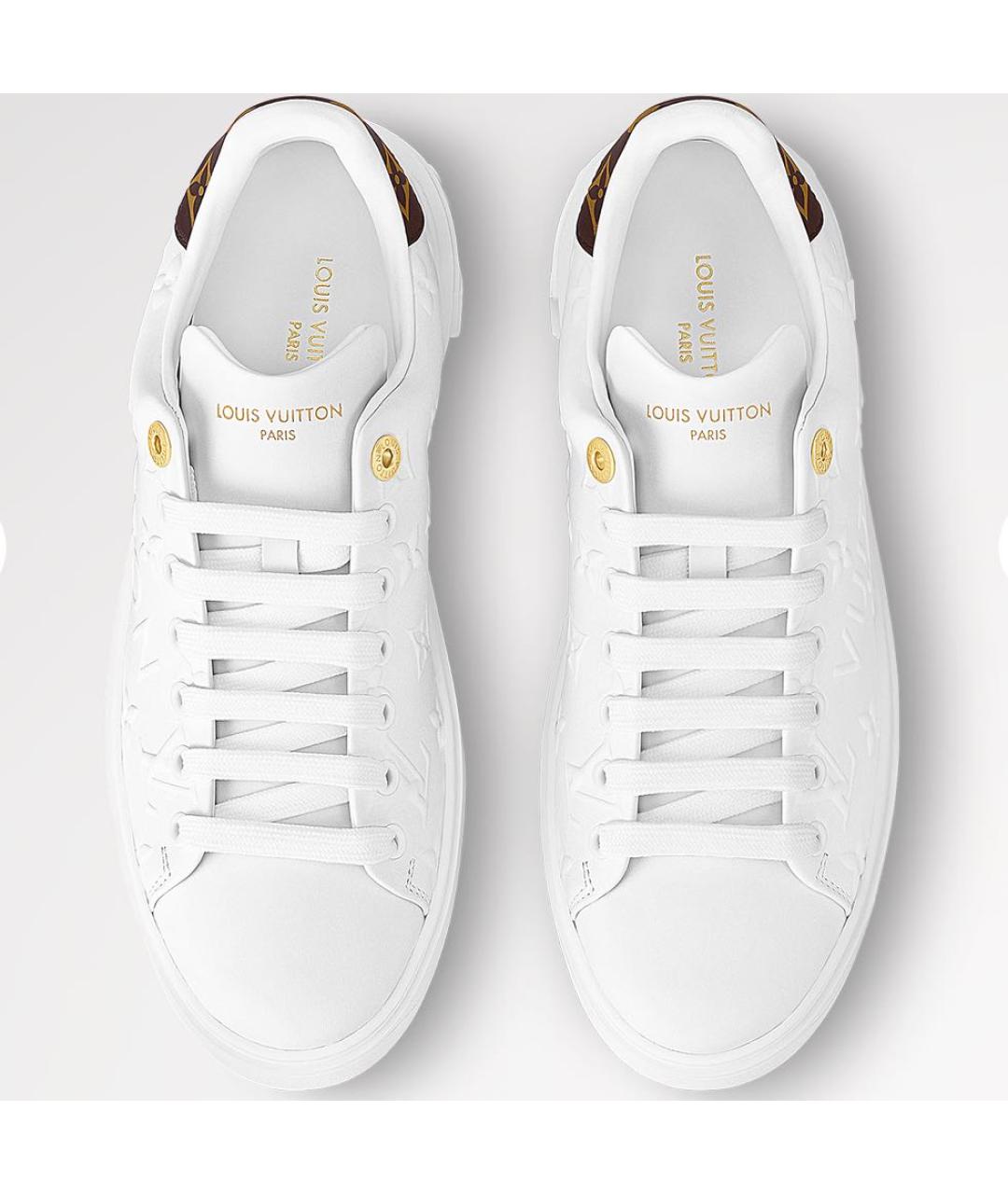 LOUIS VUITTON Белые кожаные кеды, фото 6