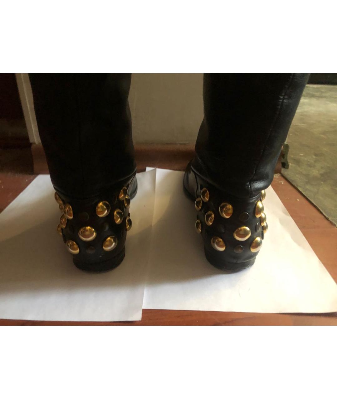 GUCCI Черные кожаные сапоги, фото 4