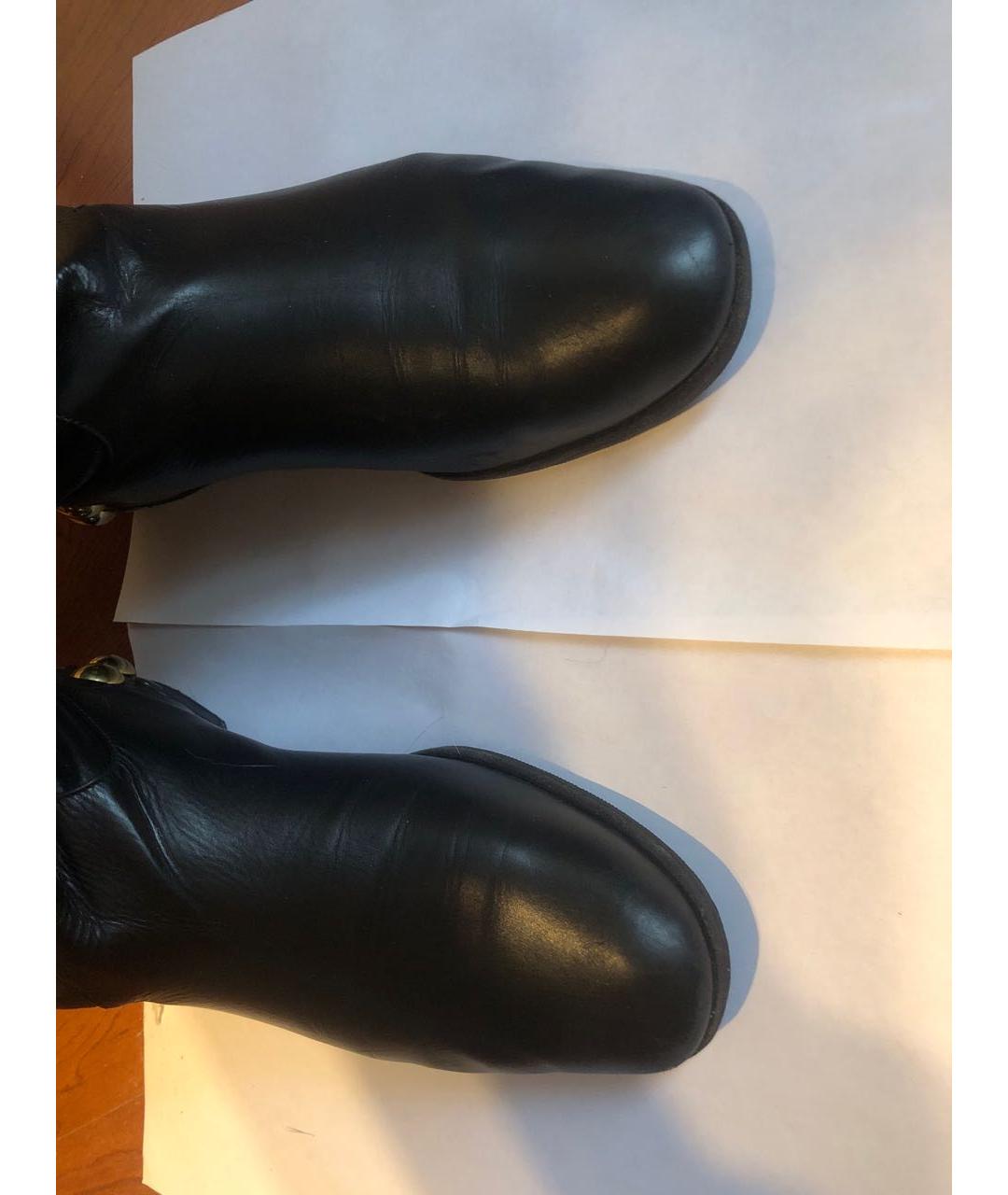 GUCCI Черные кожаные сапоги, фото 3