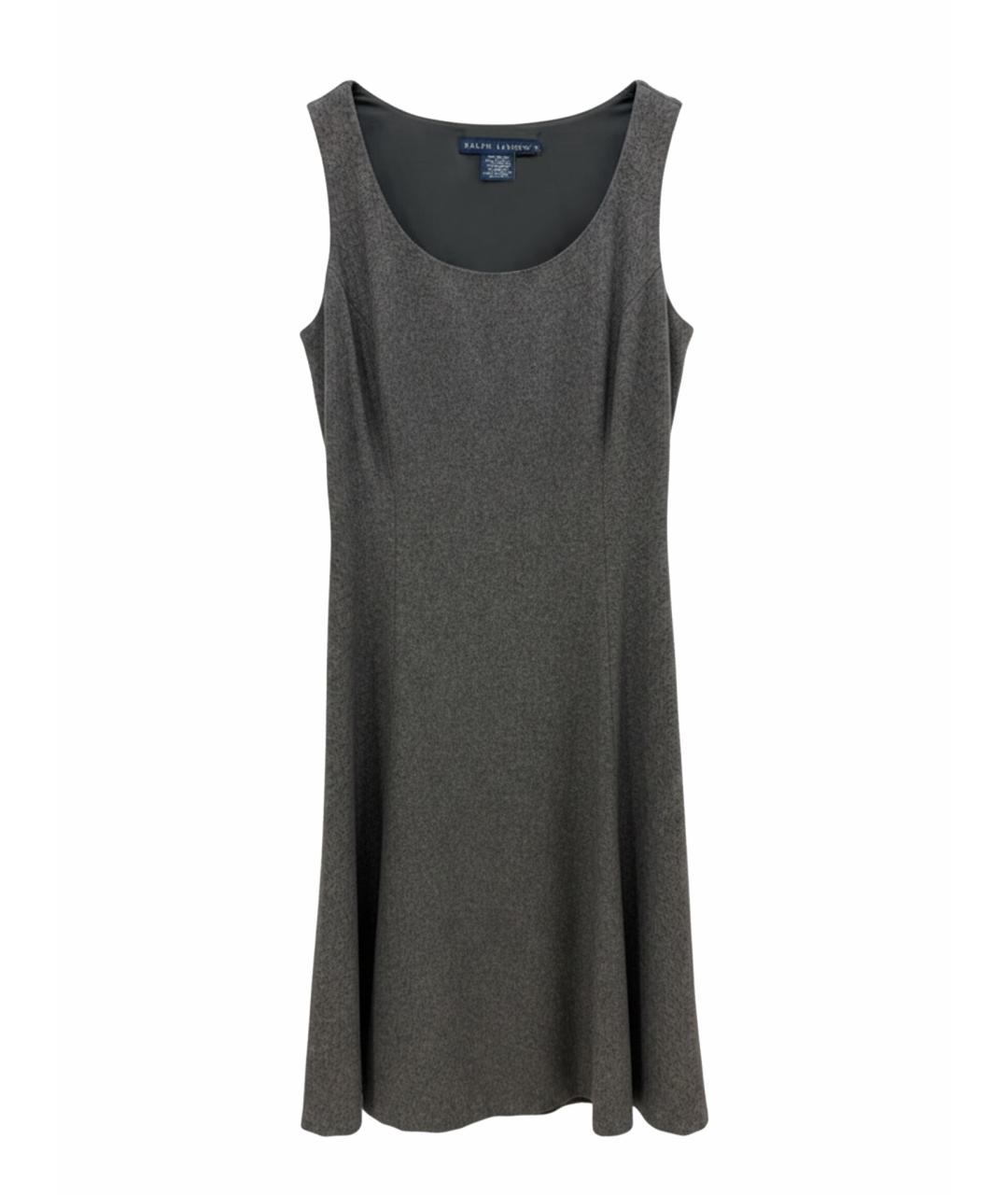 RALPH LAUREN Антрацитовый шерстяной сарафан, фото 4