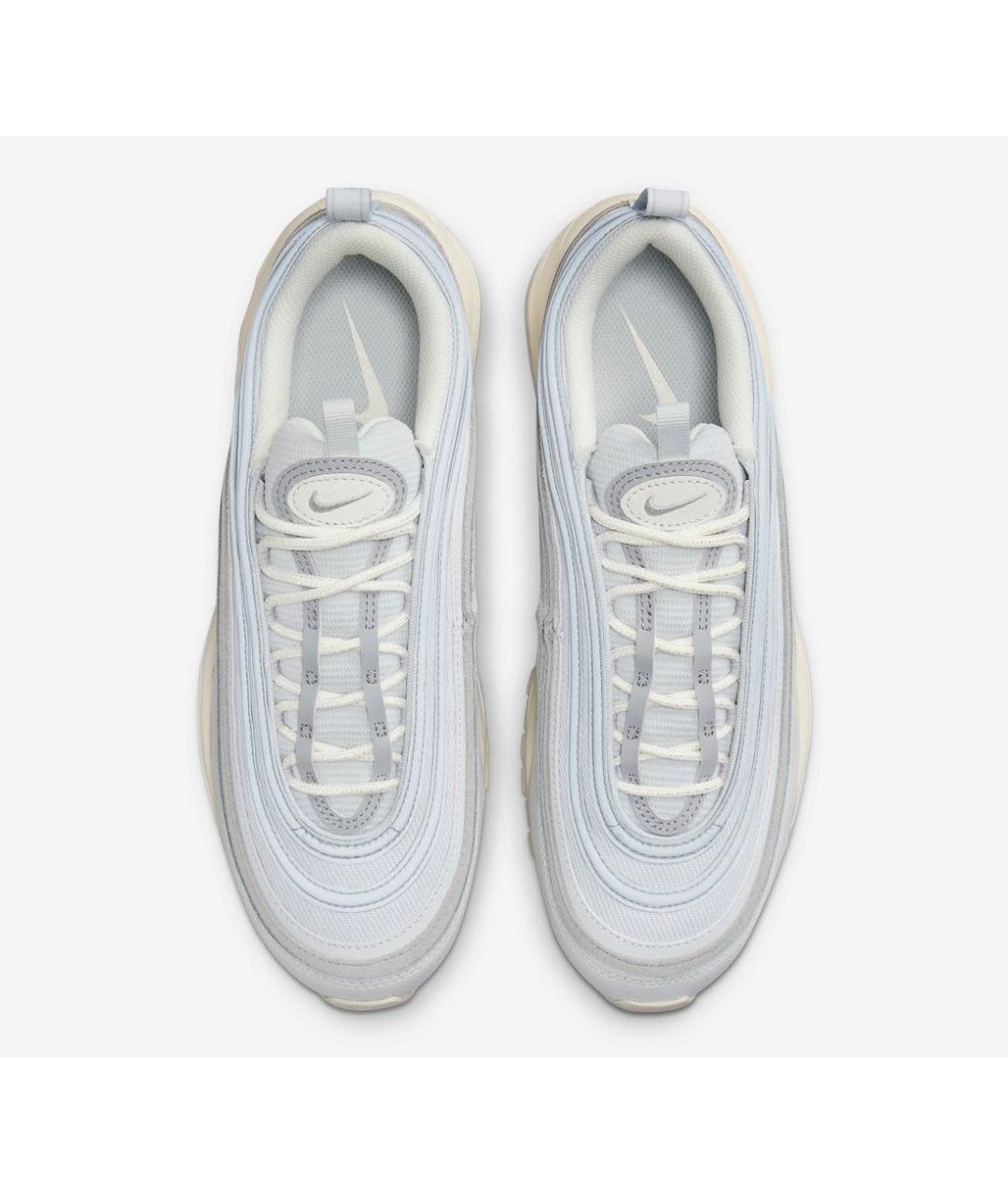 NIKE Белые текстильные низкие кроссовки / кеды, фото 3