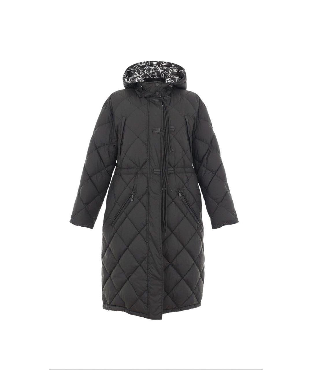 HERMES Черный полиэстеровый пуховик, фото 8