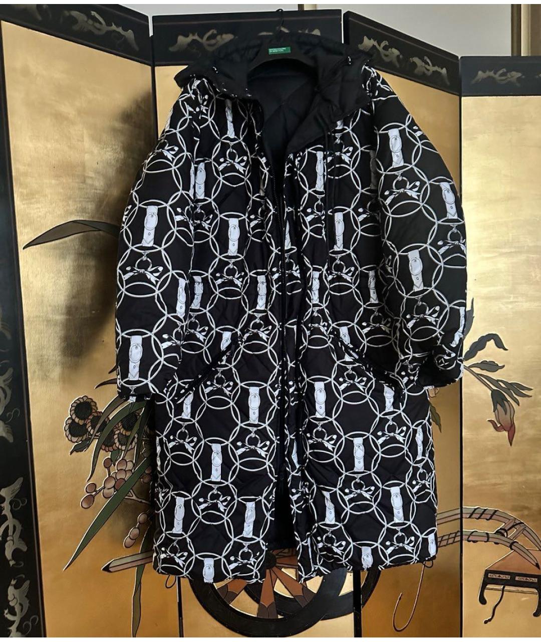 HERMES Черный полиэстеровый пуховик, фото 4