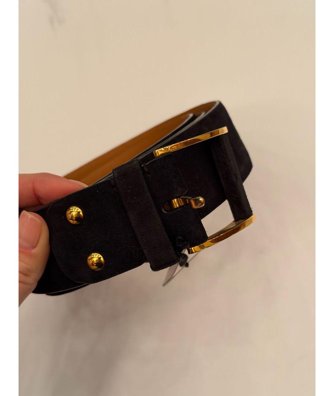 ZILLI Черный замшевый ремень, фото 2