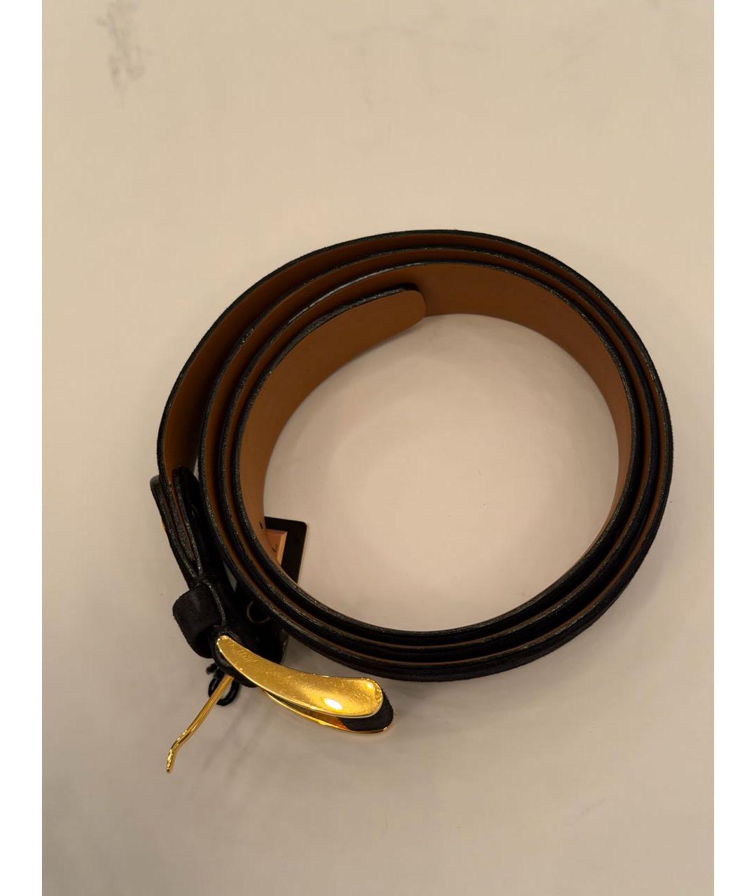 ZILLI Черный замшевый ремень, фото 3