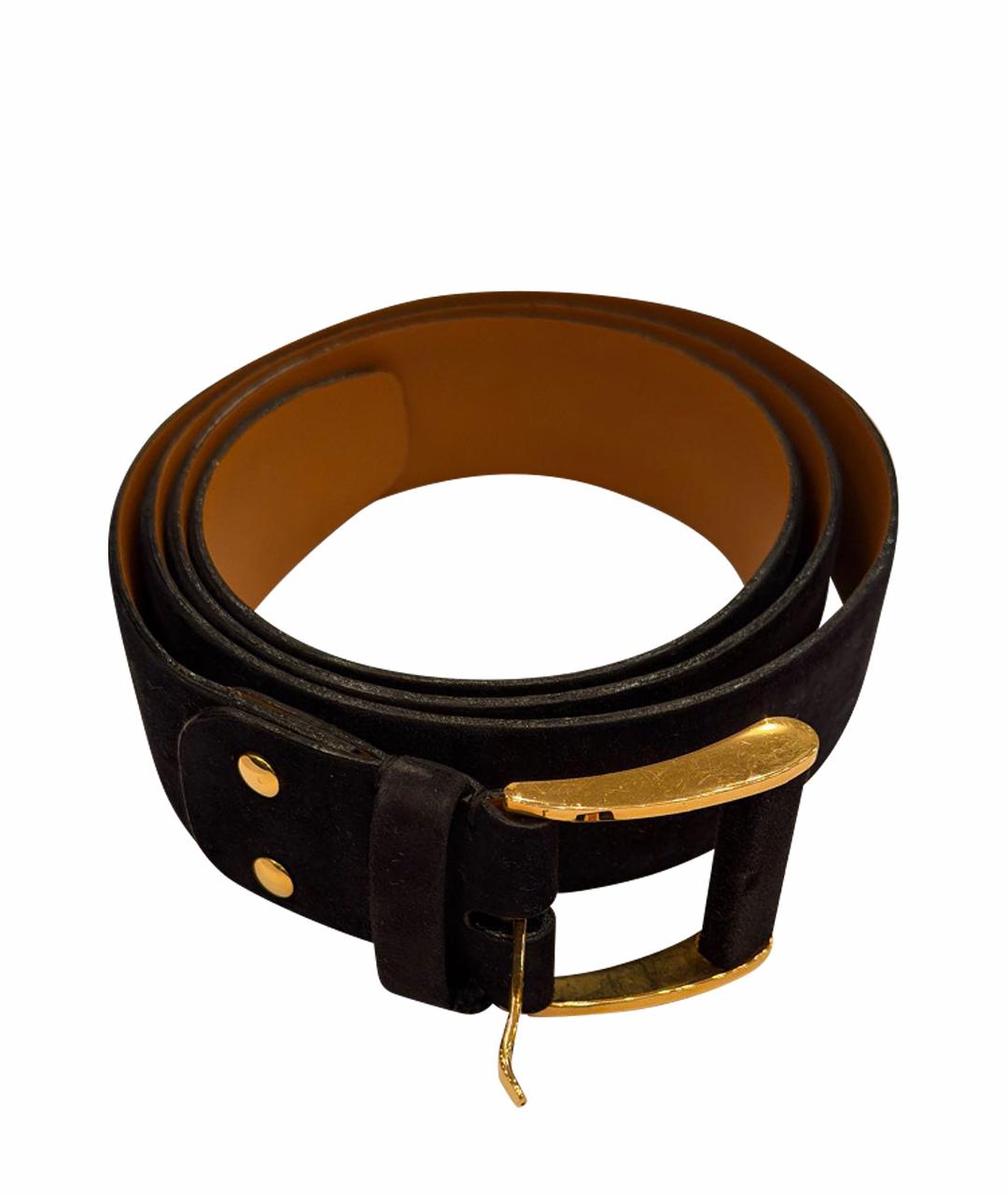 ZILLI Черный замшевый ремень, фото 1