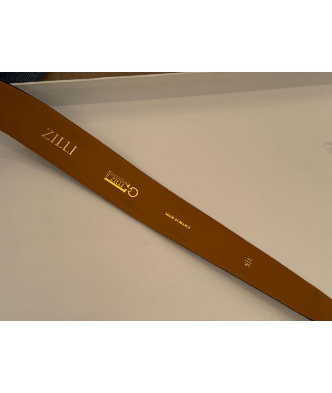 ZILLI Черный замшевый ремень, фото 5