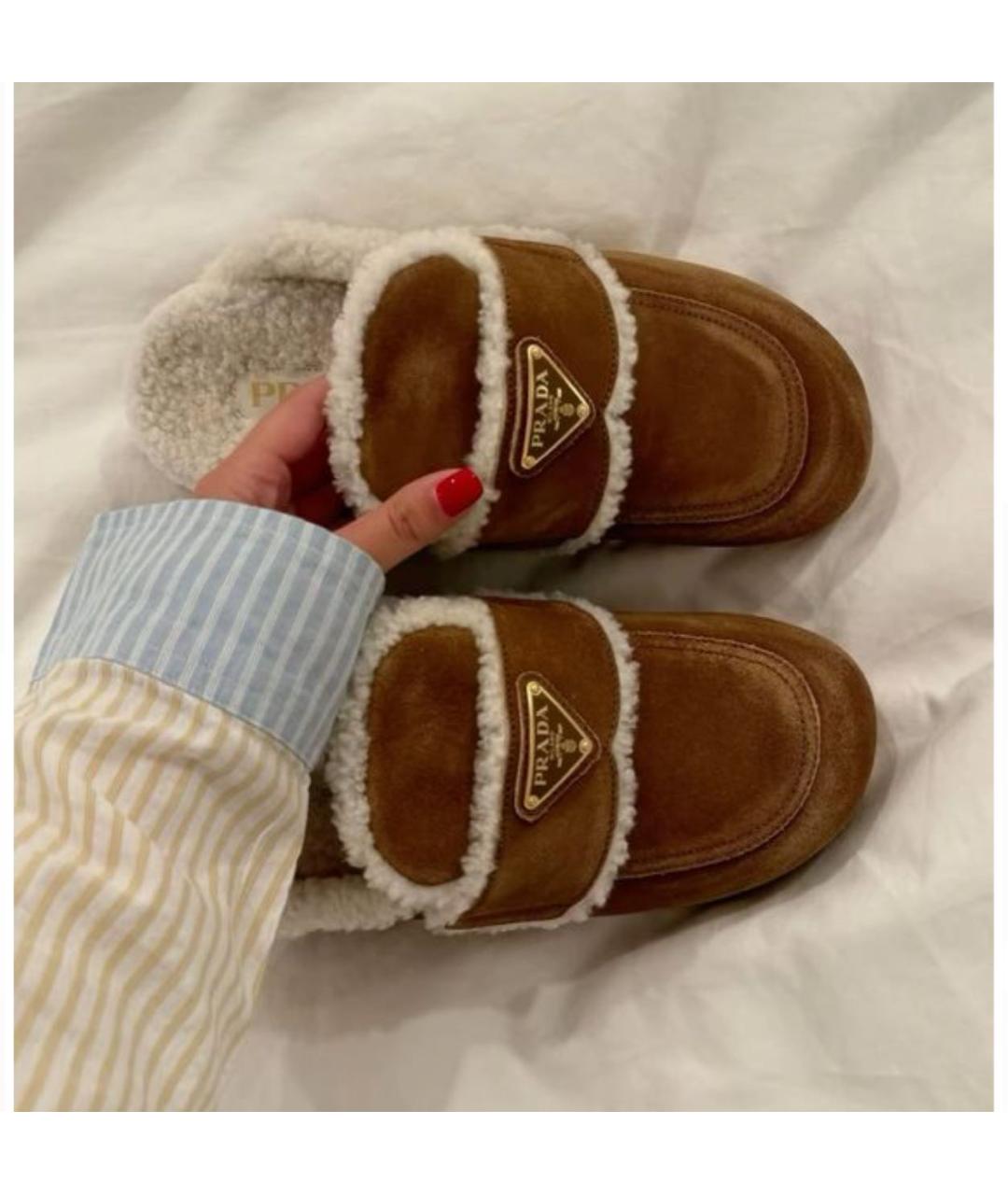PRADA Коричневые мюли, фото 3