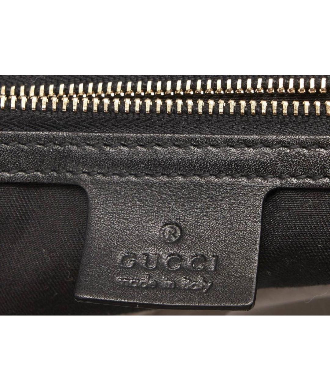 GUCCI Черная сумка с короткими ручками из лакированной кожи, фото 3