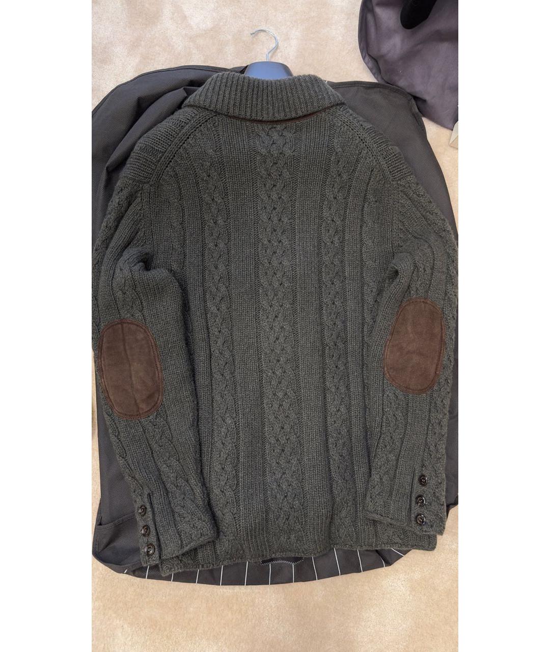 ERMENEGILDO ZEGNA XXX Хаки кашемировый кардиган, фото 6