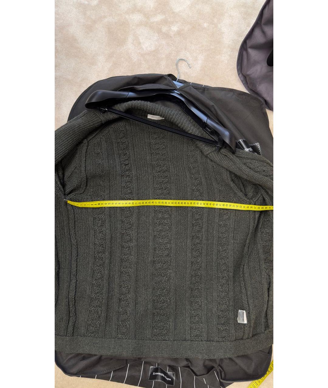 ERMENEGILDO ZEGNA XXX Хаки кашемировый кардиган, фото 7