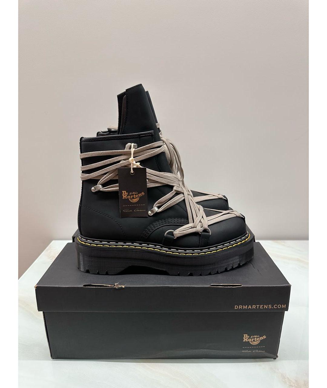 DR. MARTENS Черные кожаные высокие ботинки, фото 8