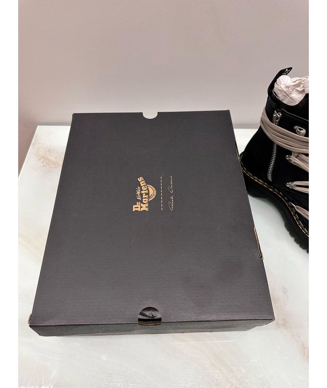 DR. MARTENS Черные кожаные высокие ботинки, фото 6