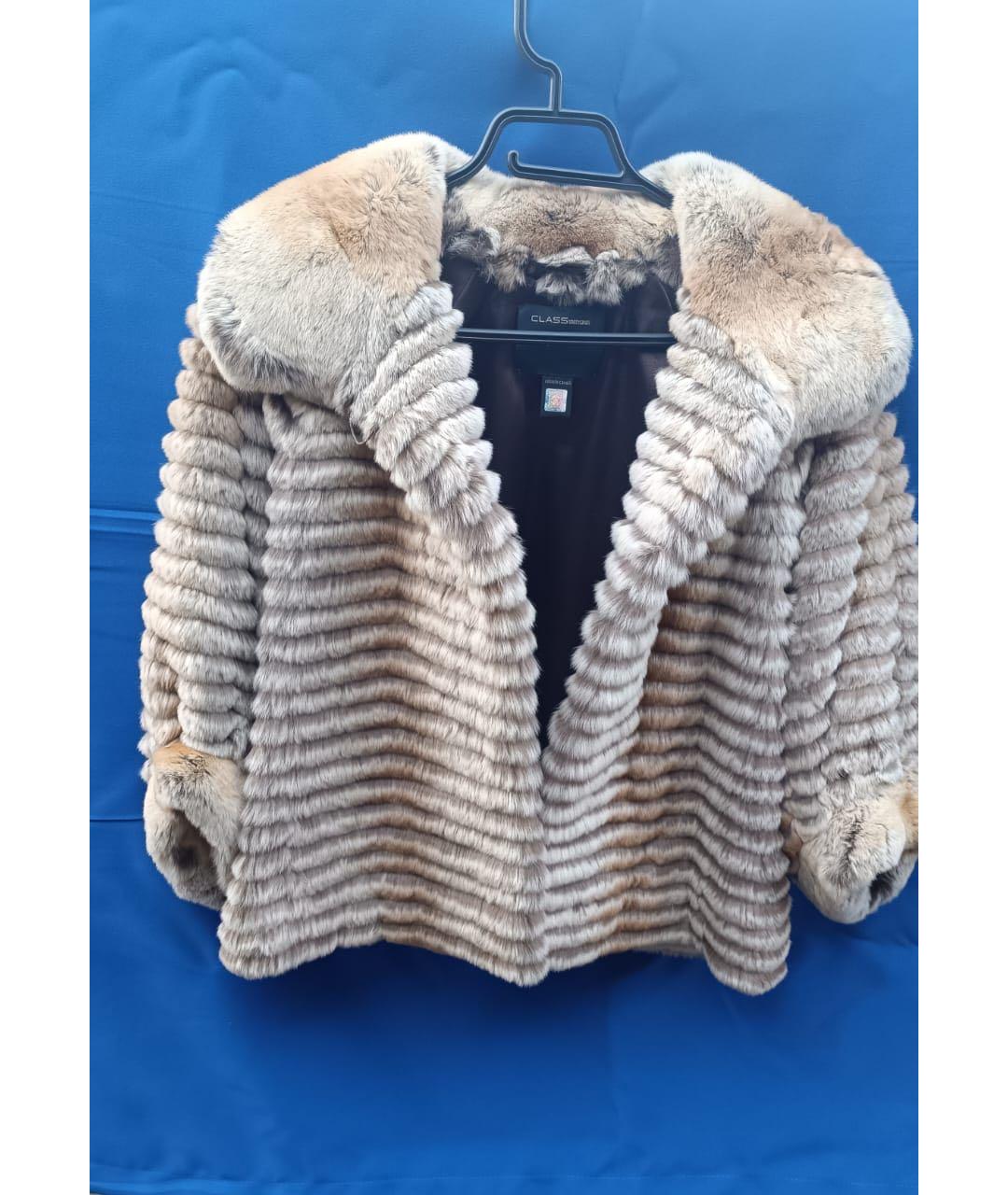 ROBERTO CAVALLI Бежевая меховая шуба, фото 9