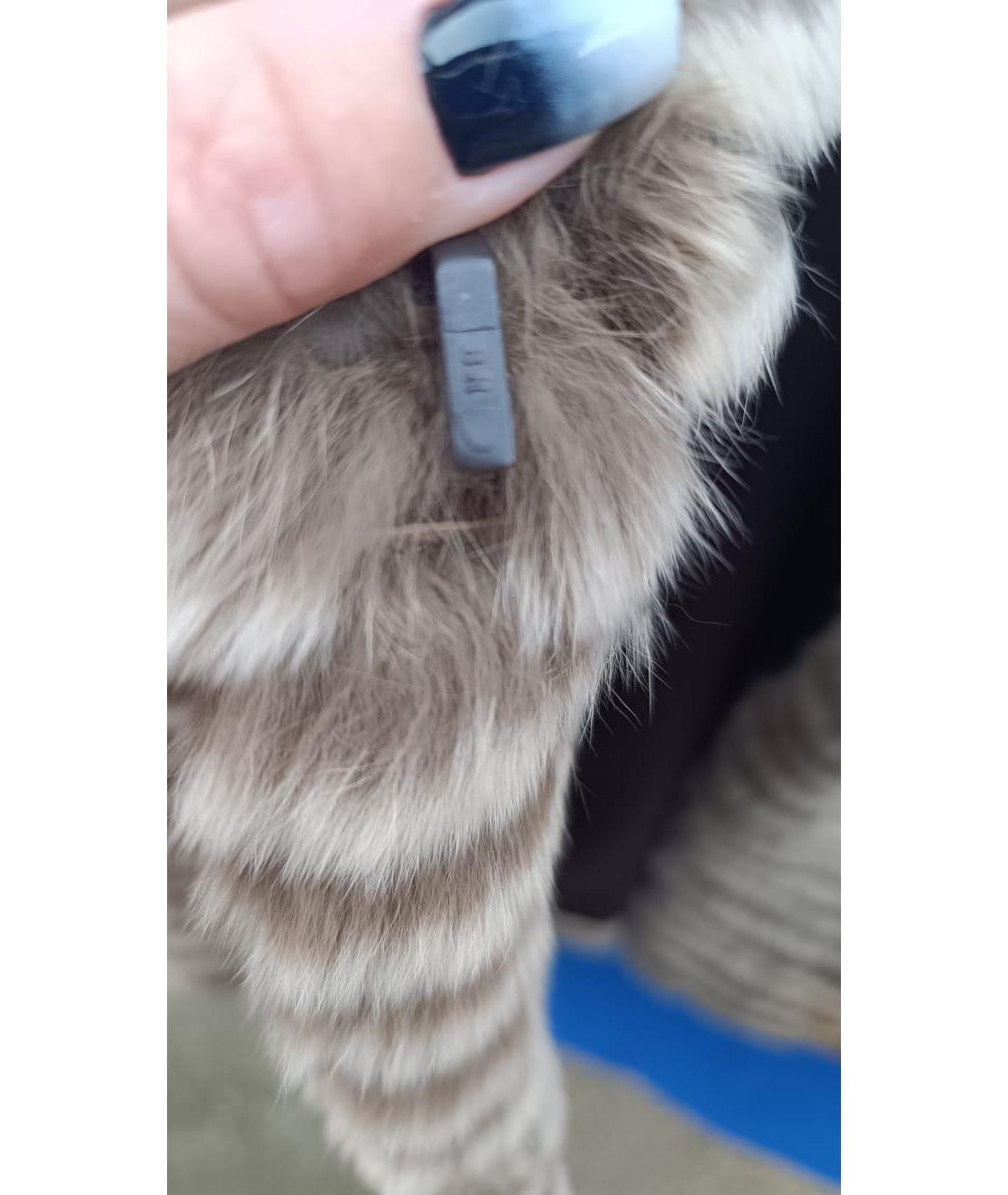 ROBERTO CAVALLI Бежевая меховая шуба, фото 6