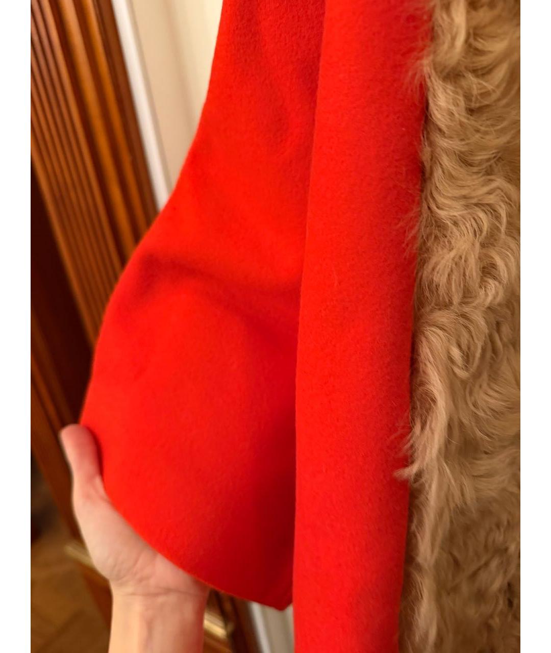 MSGM Оранжевое шерстяное пальто, фото 6