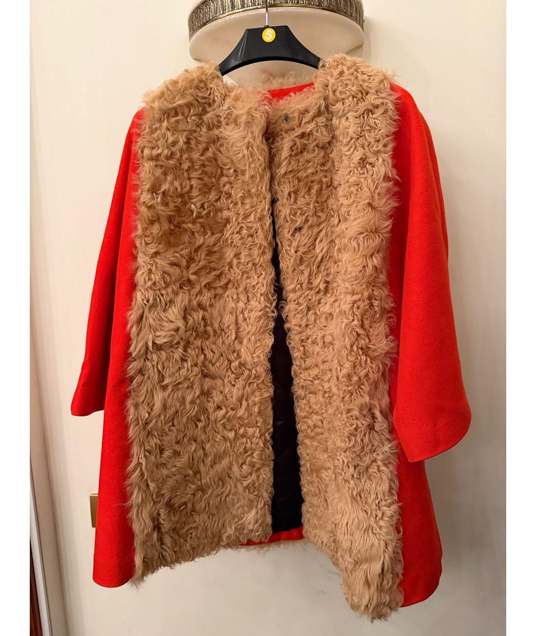 MSGM Оранжевое шерстяное пальто, фото 9