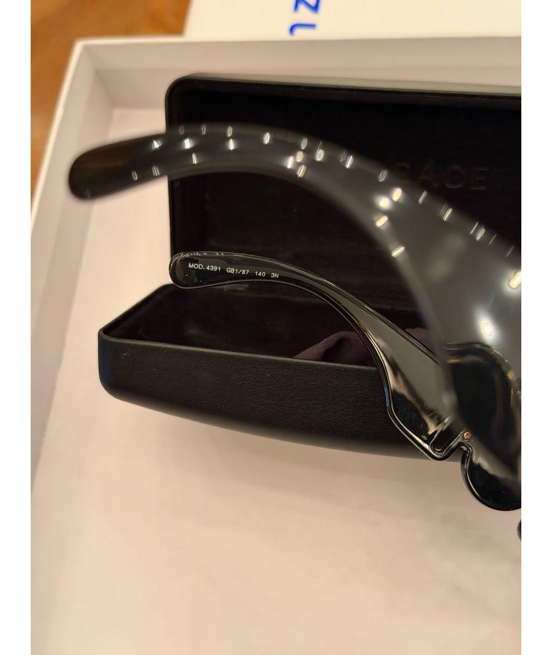 VERSACE Черные пластиковые солнцезащитные очки, фото 2