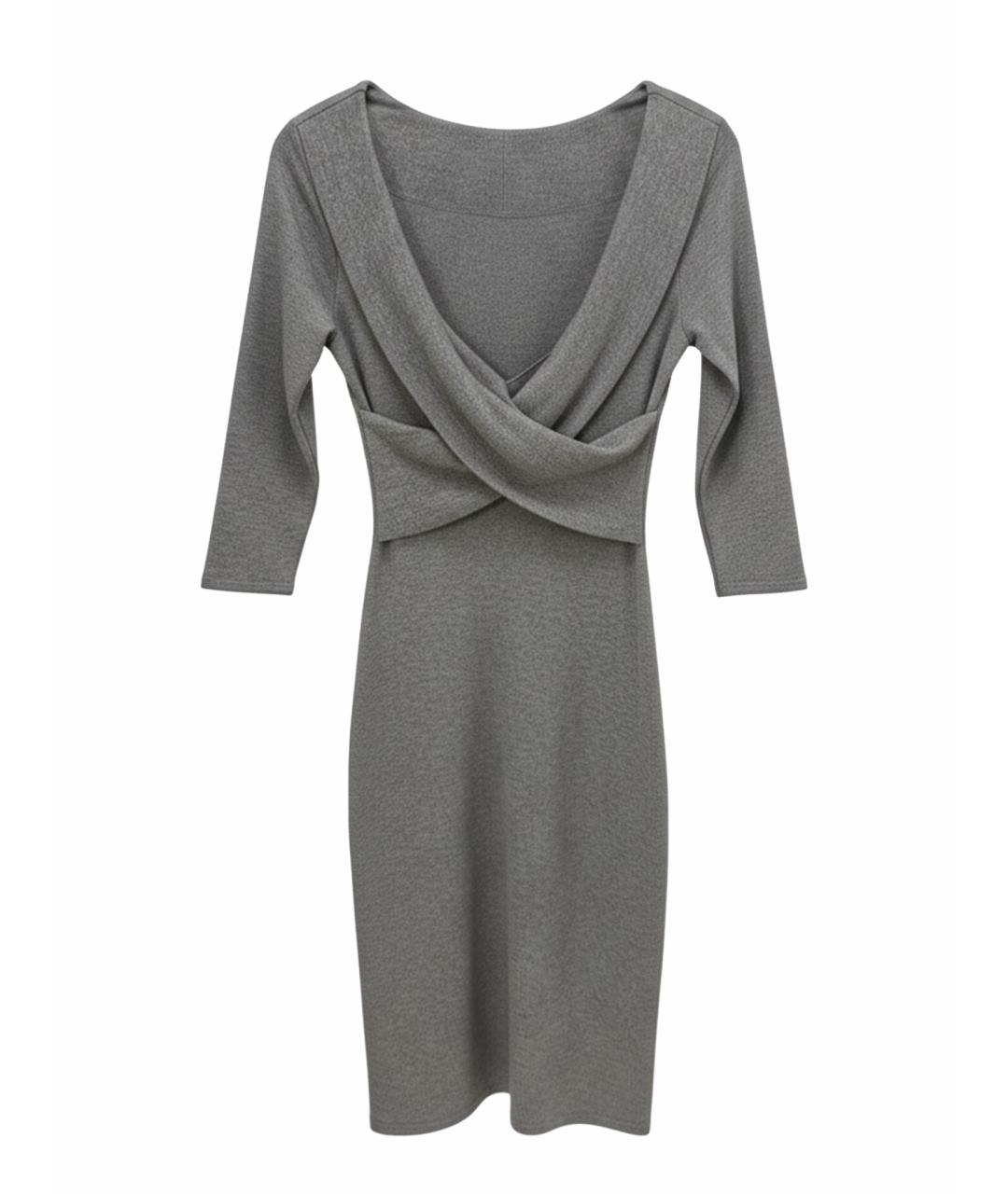 RALPH LAUREN Серое кашемировое повседневное платье, фото 1