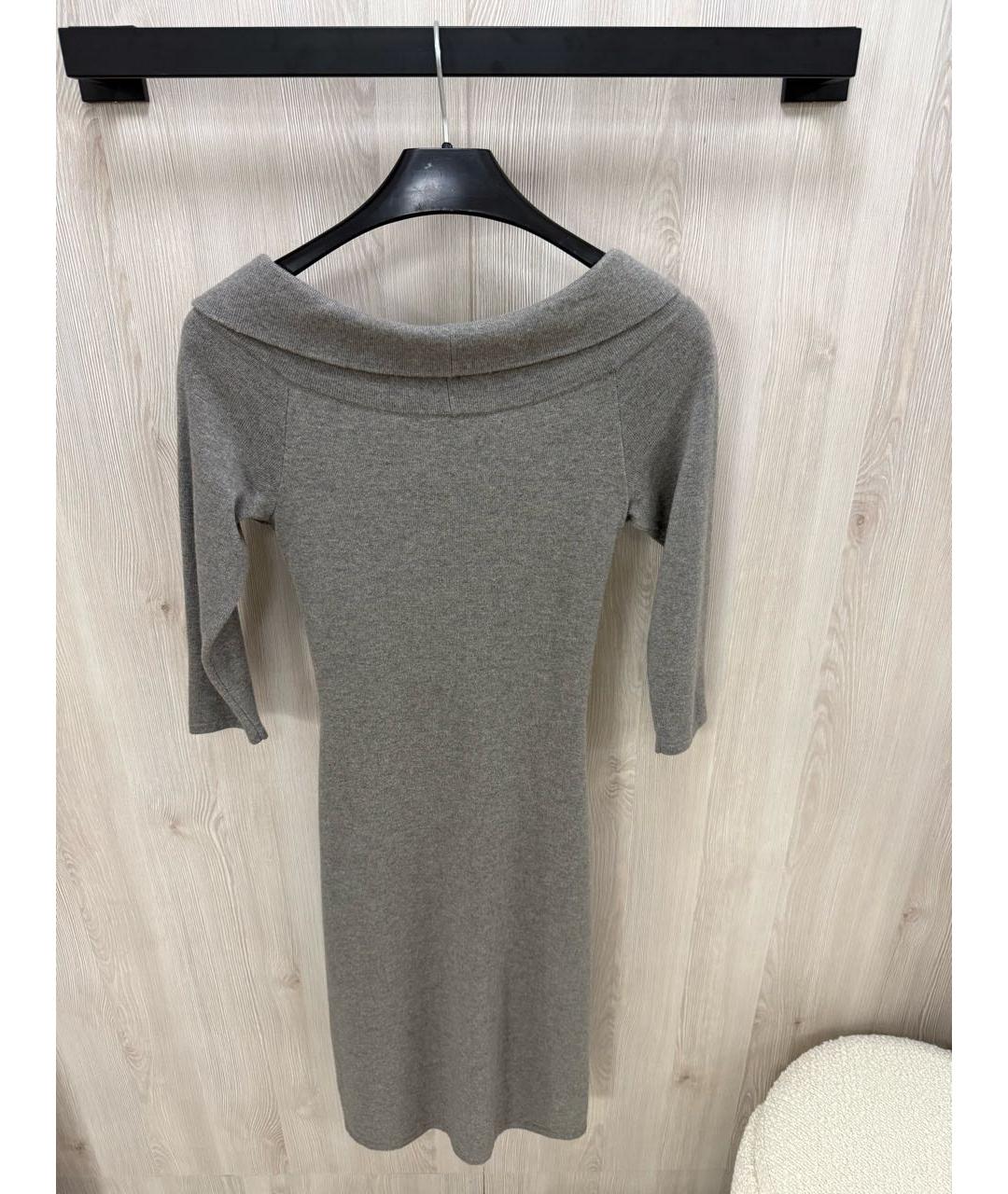 RALPH LAUREN Серое кашемировое повседневное платье, фото 2