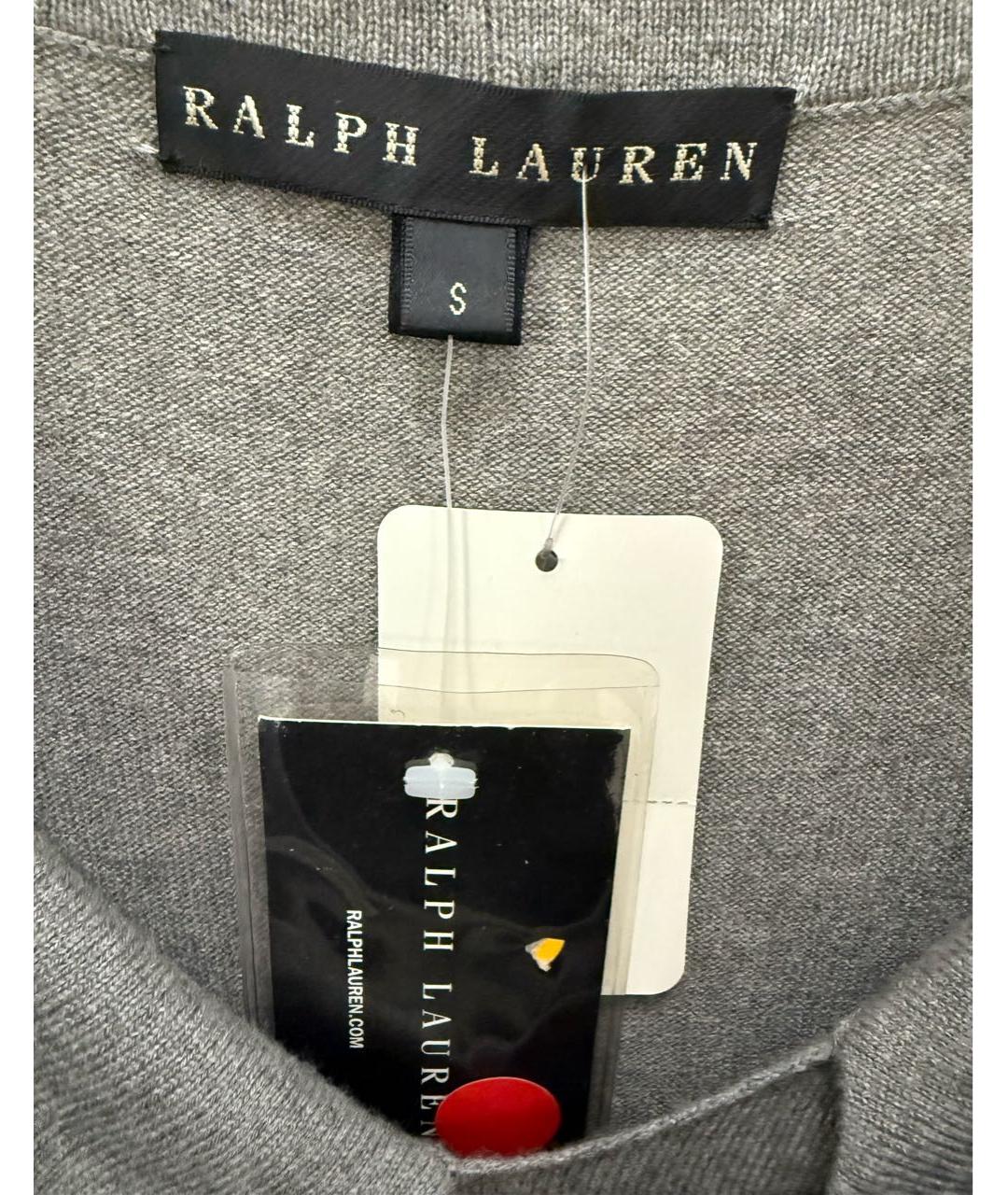 RALPH LAUREN Серое кашемировое повседневное платье, фото 3