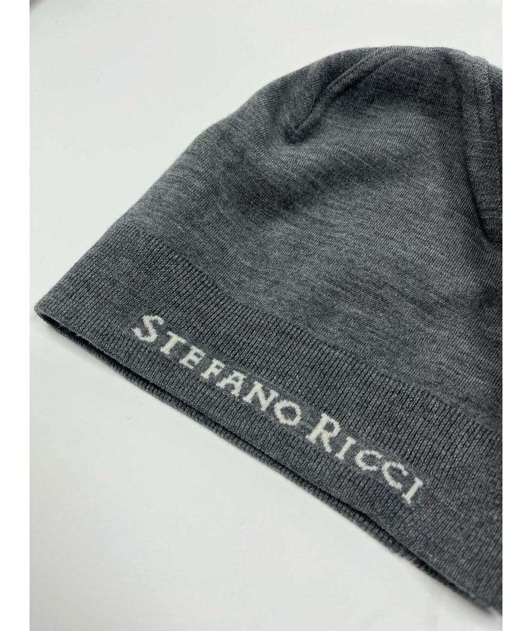 STEFANO RICCI Серая шерстяная шапка, фото 3