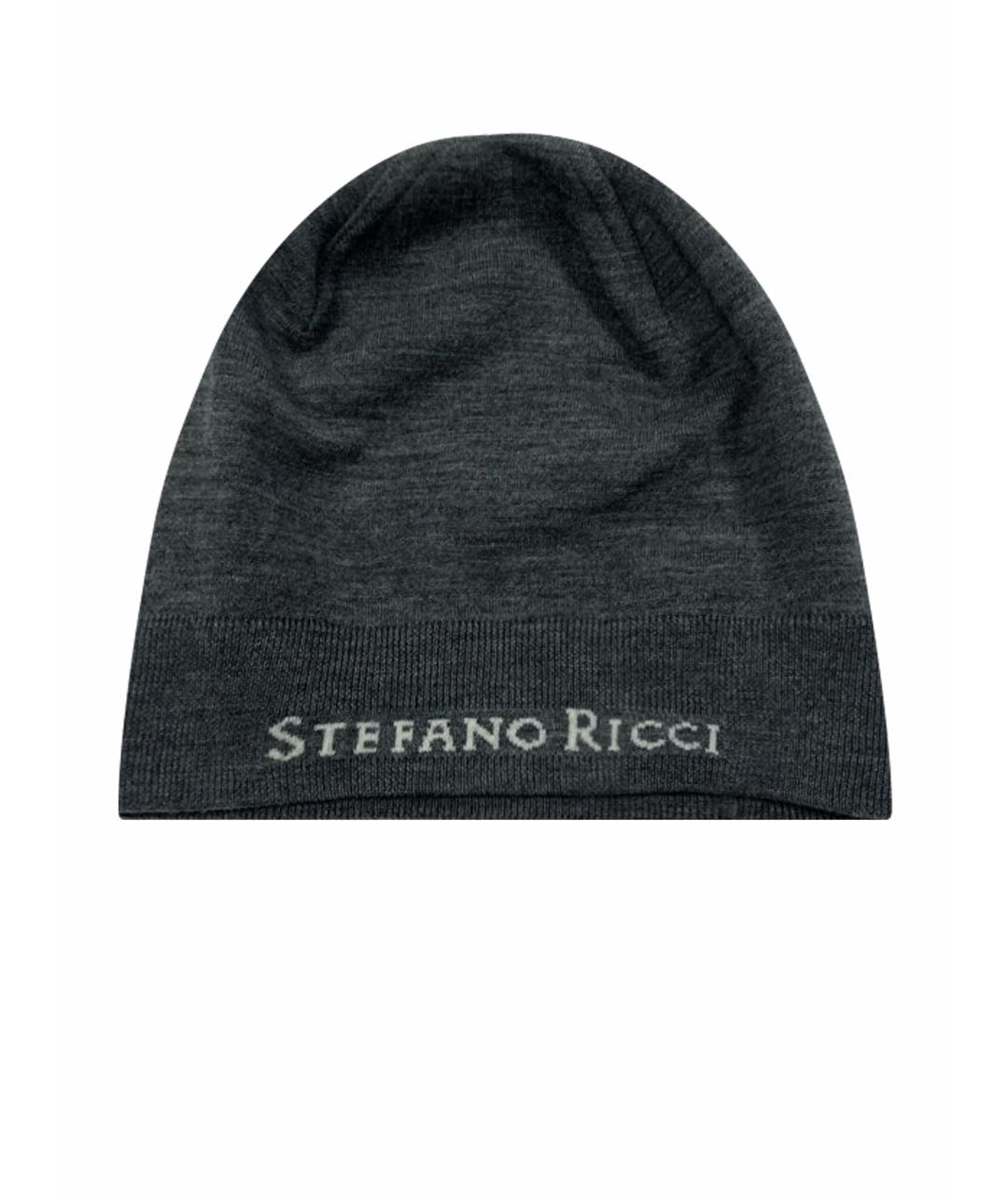 STEFANO RICCI Серая шерстяная шапка, фото 1