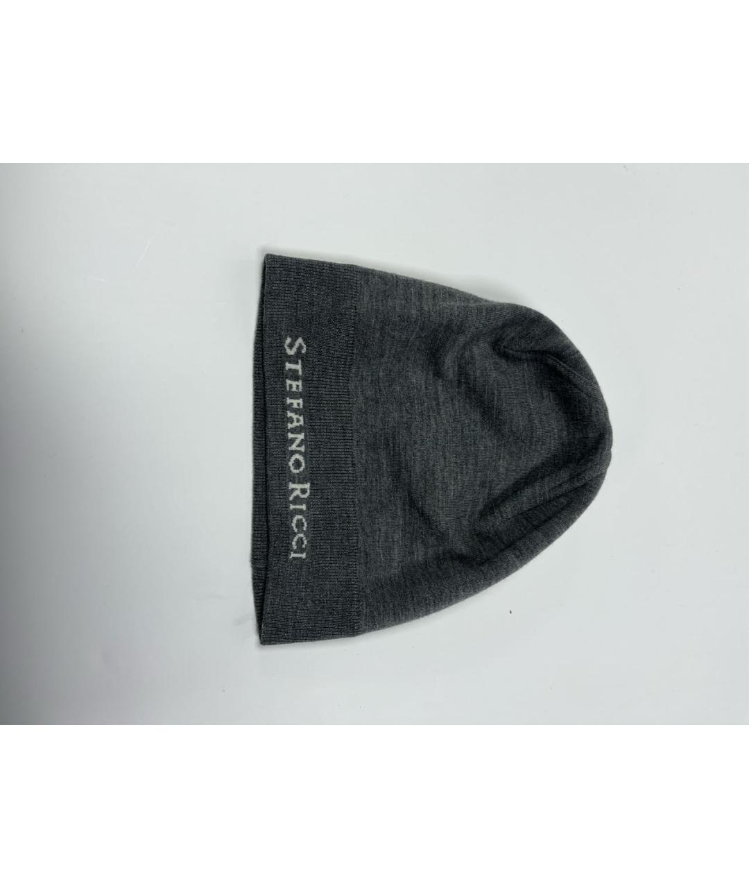 STEFANO RICCI Серая шерстяная шапка, фото 4