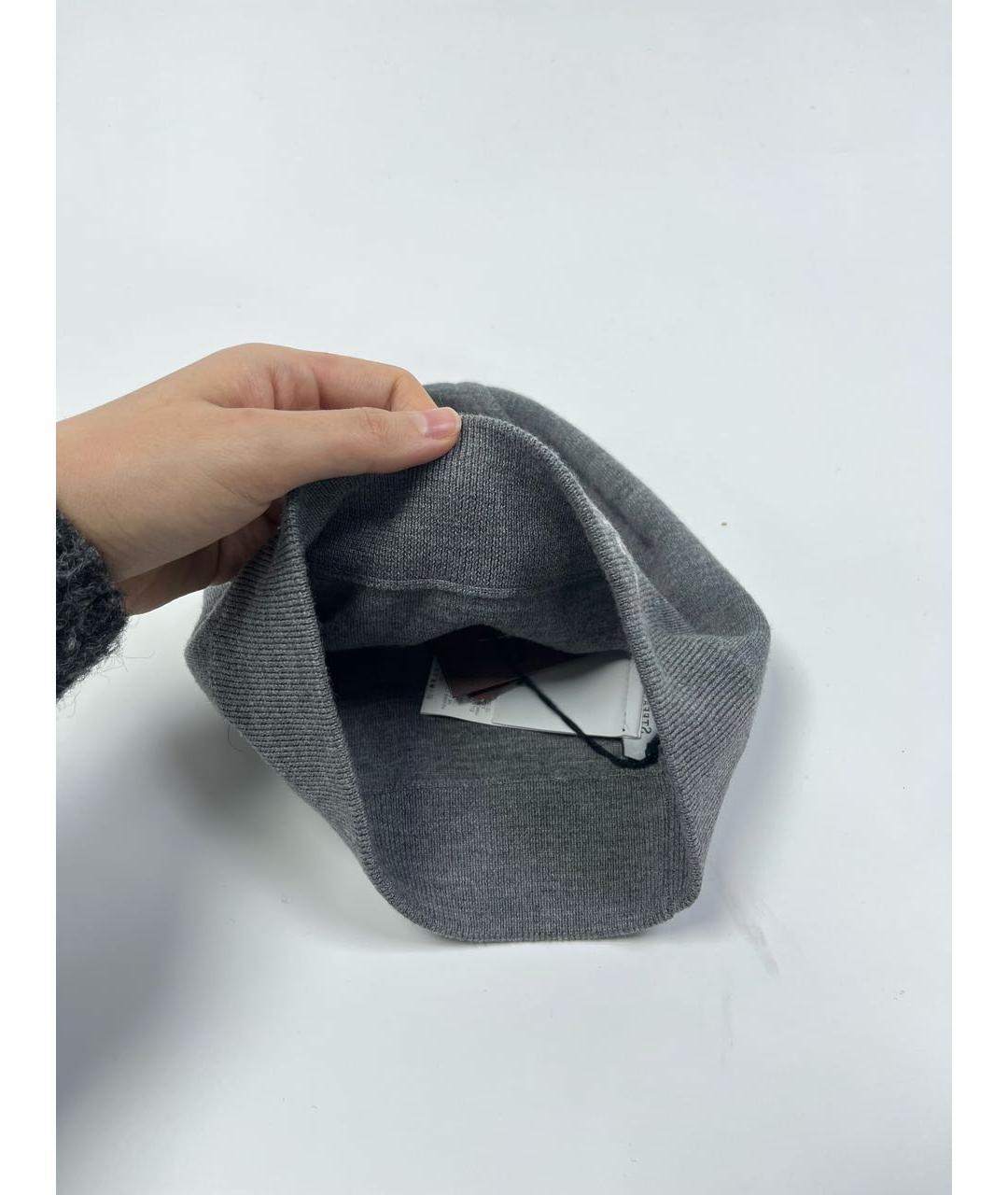 STEFANO RICCI Серая шерстяная шапка, фото 2