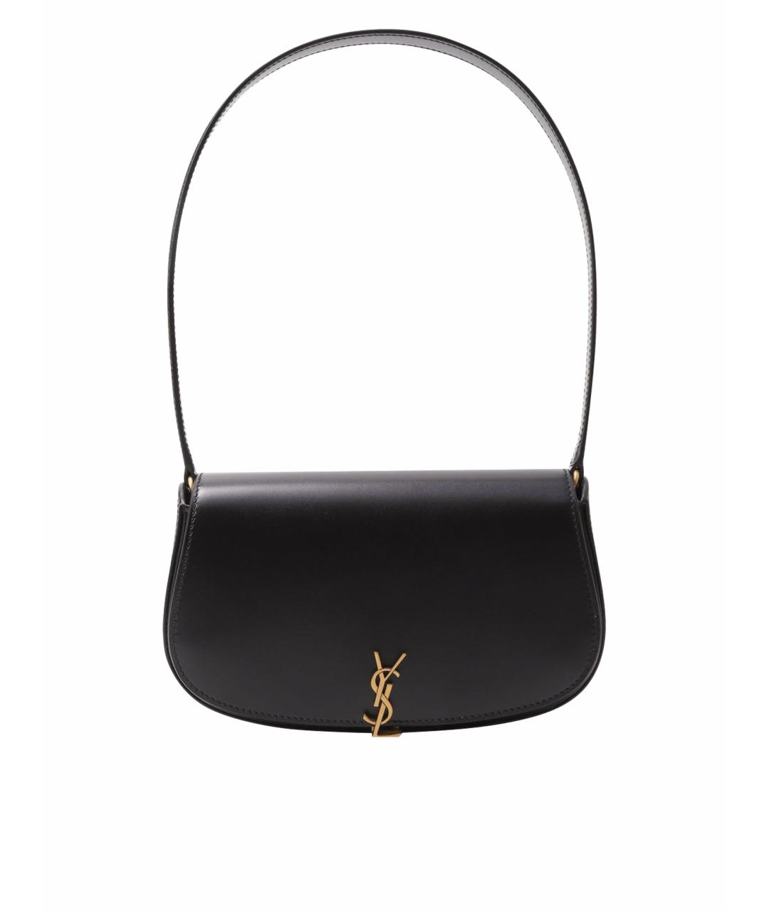 SAINT LAURENT Черная кожаная сумка тоут, фото 1