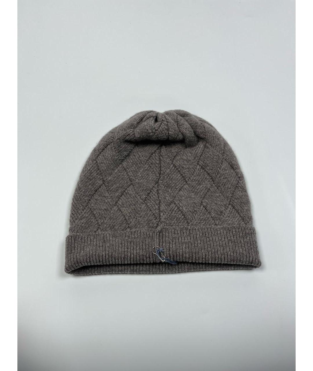 MALO Бежевая кашемировая шапка, фото 3