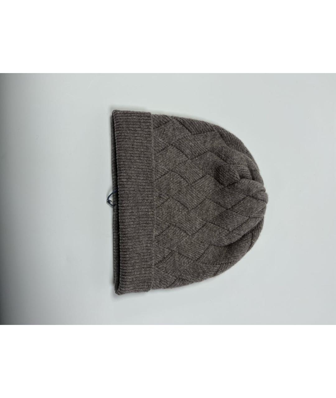 MALO Бежевая кашемировая шапка, фото 4