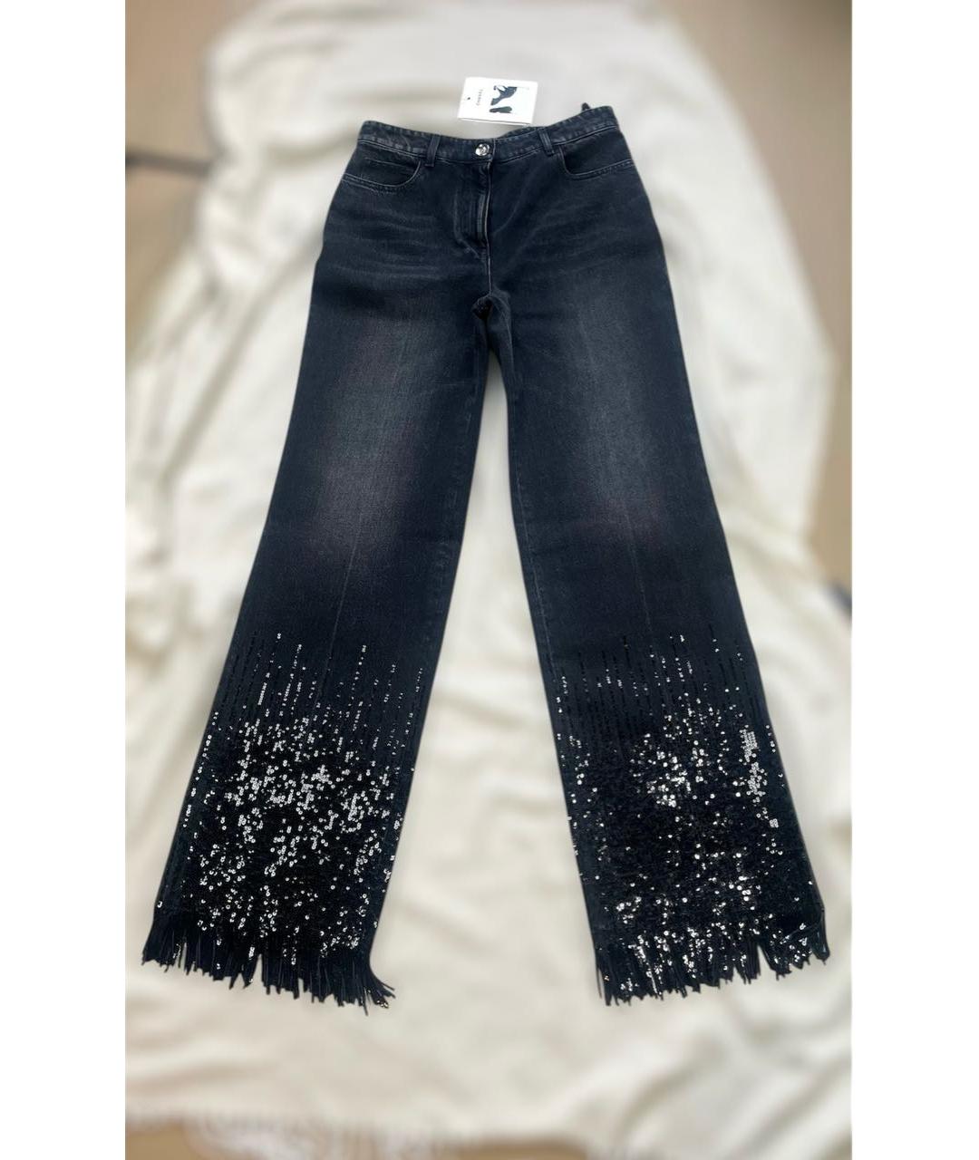 CHANEL Черные хлопковые прямые джинсы, фото 9