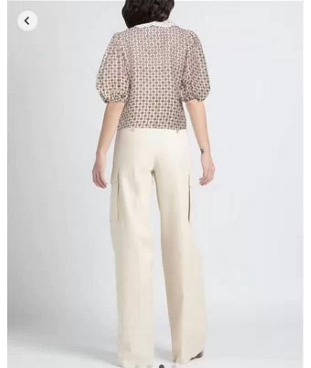 MAJE Бежевая хлопковая блузы, фото 7