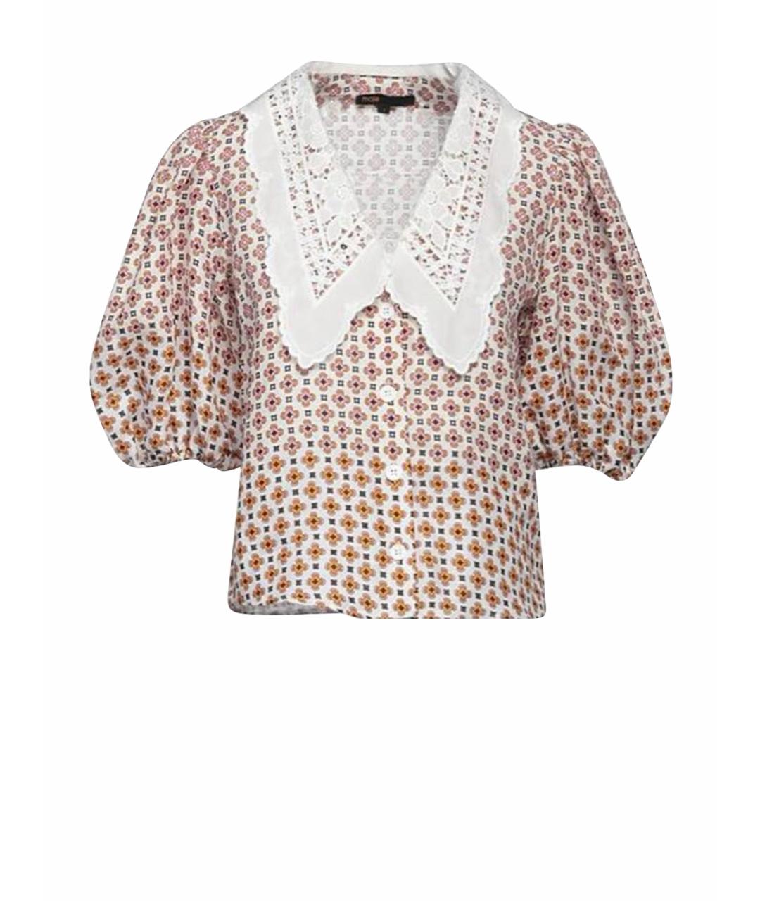 MAJE Бежевая хлопковая блузы, фото 1