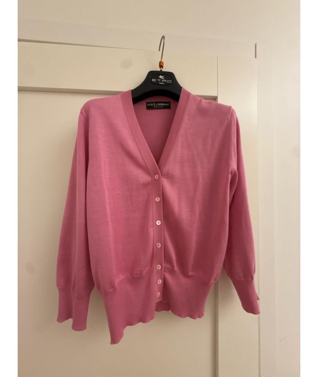 DOLCE&GABBANA Розовый шелковый кардиган, фото 3