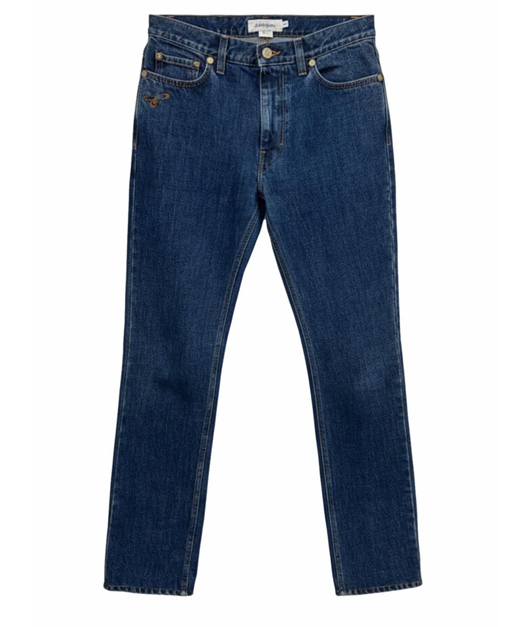 SAINT LAURENT Синие хлопковые джинсы скинни, фото 1