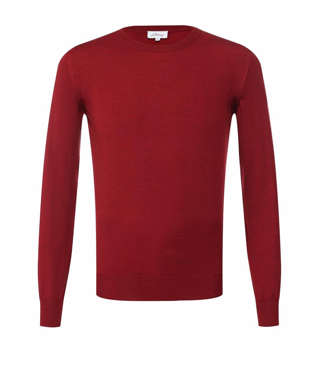 BRIONI Бордовый шерстяной джемпер / свитер, фото 1