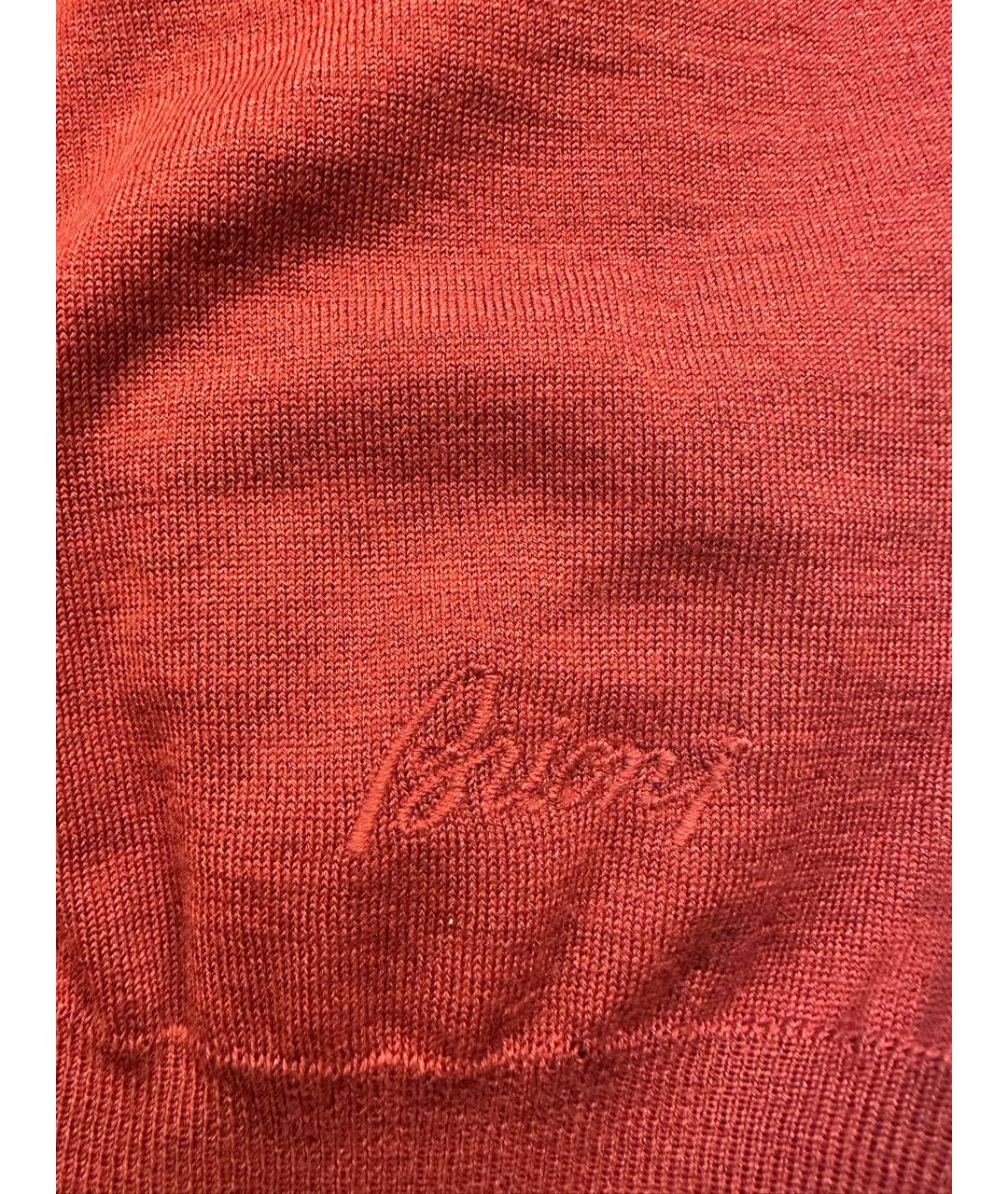 BRIONI Бордовый шерстяной джемпер / свитер, фото 4