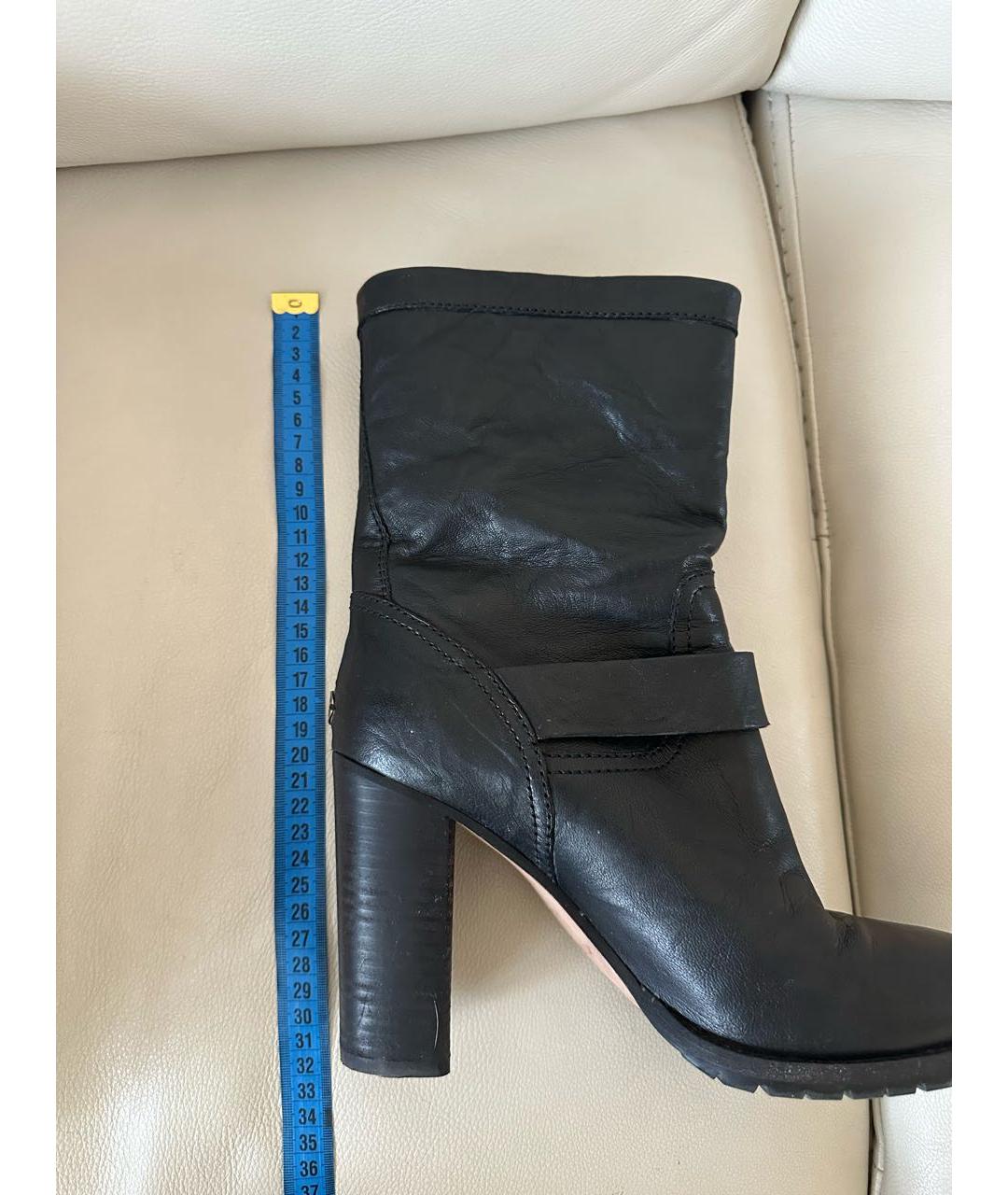 JIMMY CHOO Черные кожаные полусапоги, фото 4