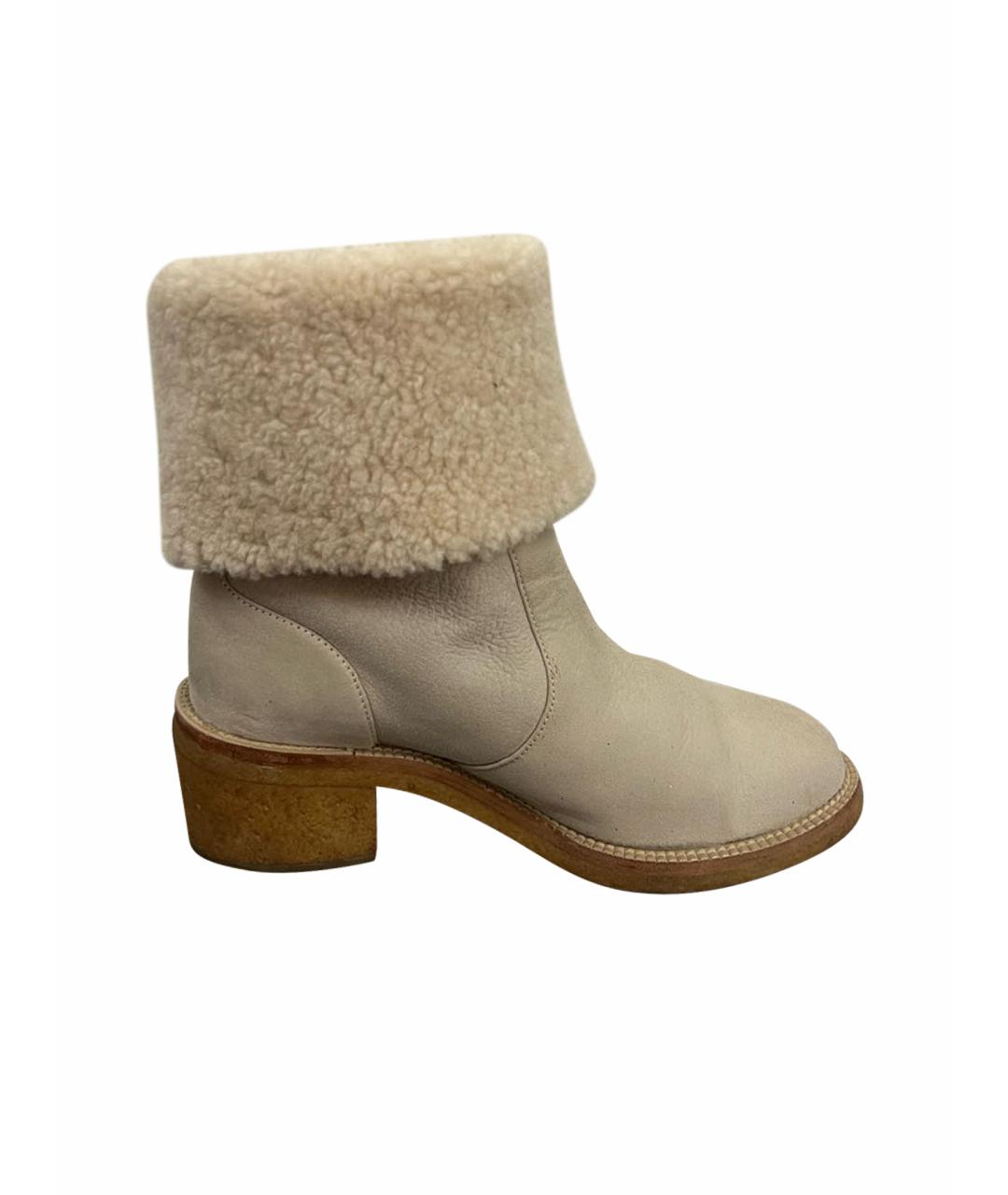 CHANEL Бежевые замшевые ботинки, фото 1