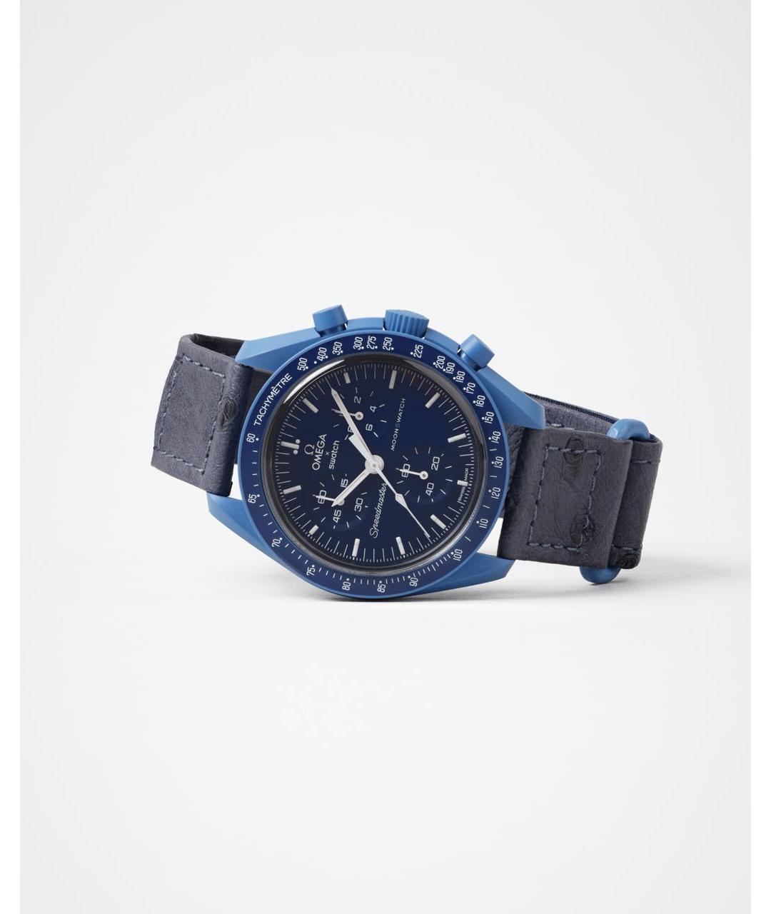 Swatch Темно-синие керамические часы, фото 8