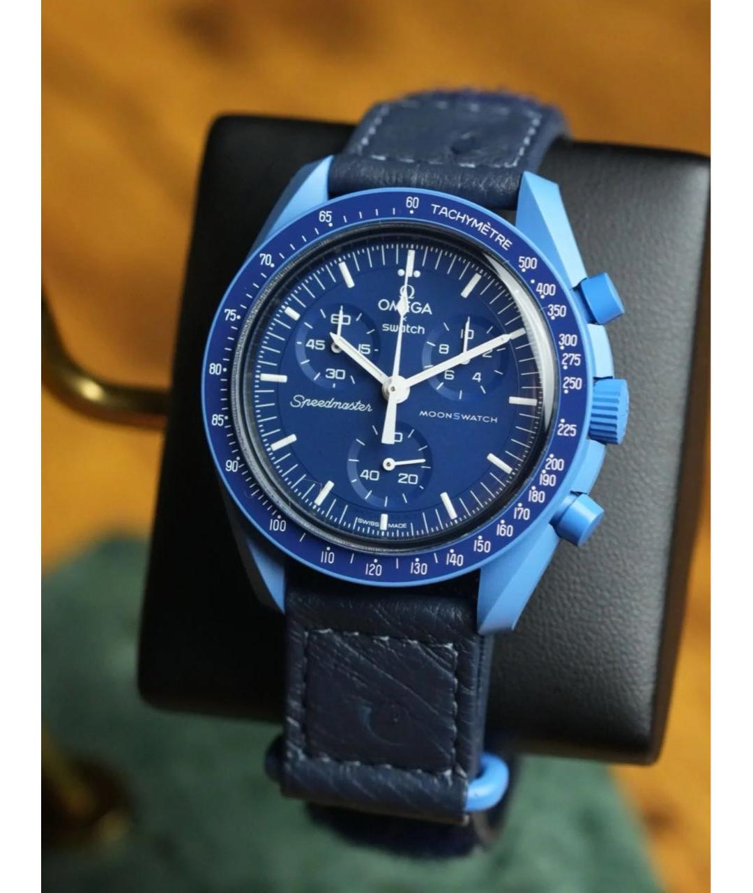 Swatch Темно-синие керамические часы, фото 7